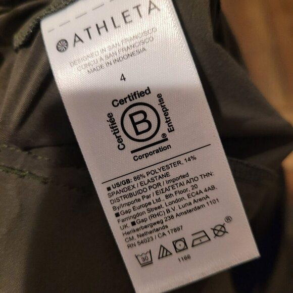 Athleta Olive Green Zip Pocket Jogger Pants Size 4 - Picture 4 of 6